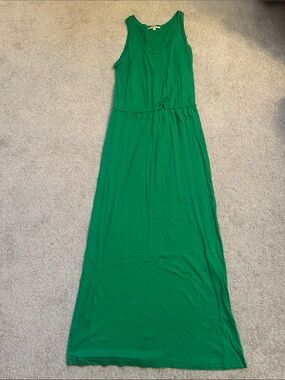 GAP Sleeveless Emerald Green Maxi Dress with Drawstring